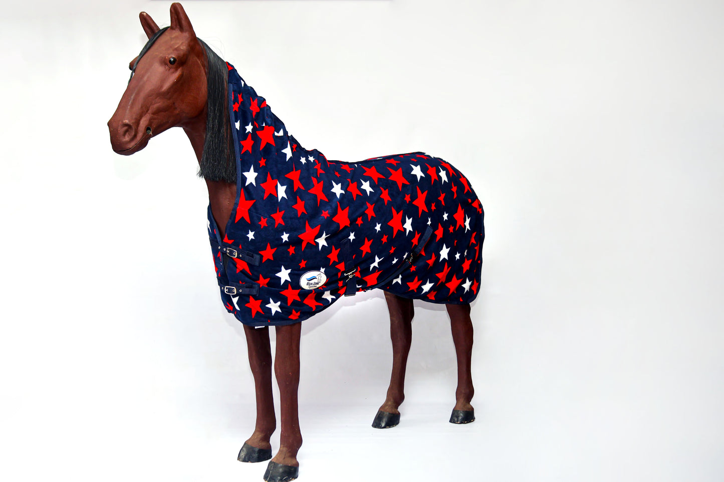 Fleece Blue Steel Stars Half Neck