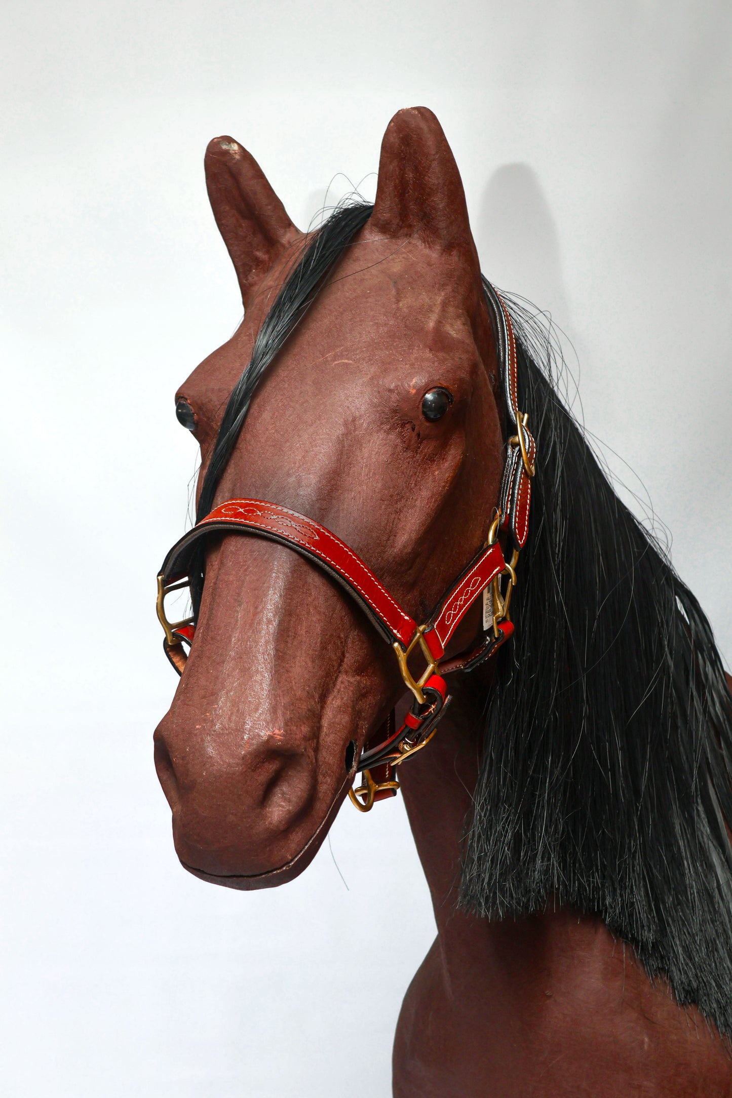 Brass Buckle Halter Leather Tan