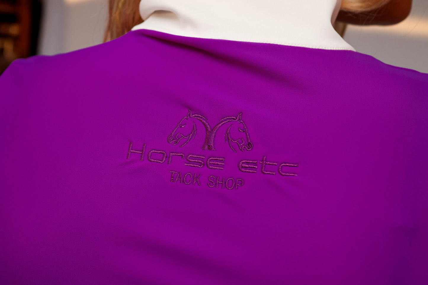 Horse ETC UV Show Shirt x Purple/White Fluent Print