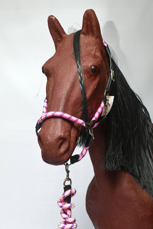 Halter Leather Rope Blue Steel