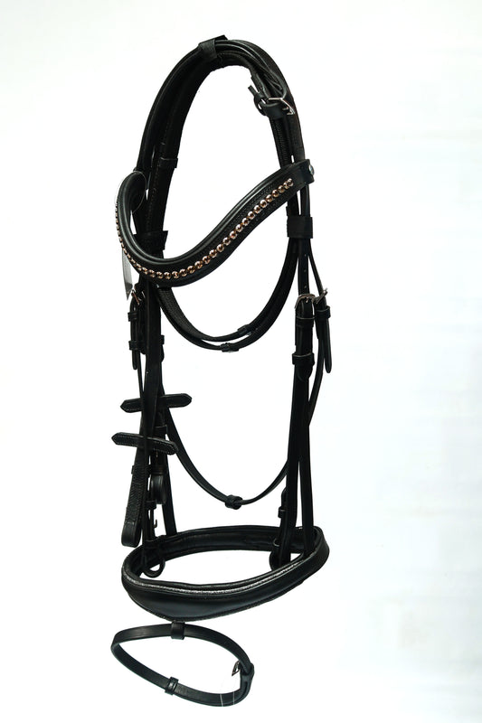 Blue Steel Leather Bridle Glitter