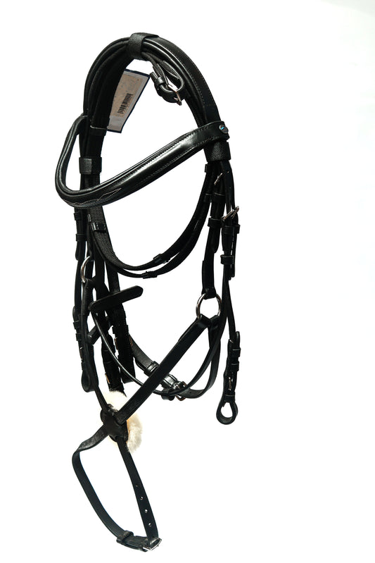 Blue Steel Leather Bridle Grackle