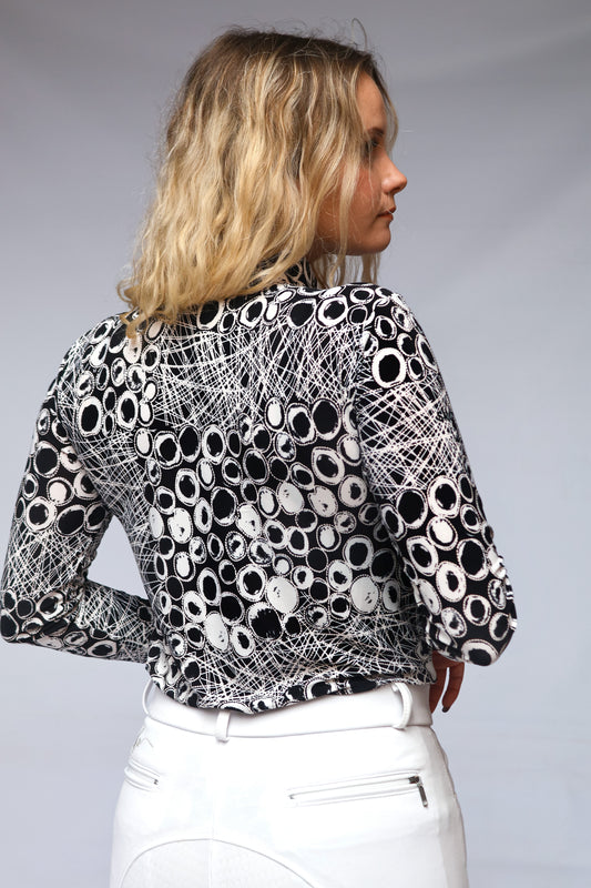 Smittin Shirt Base Layer White Circles Print
