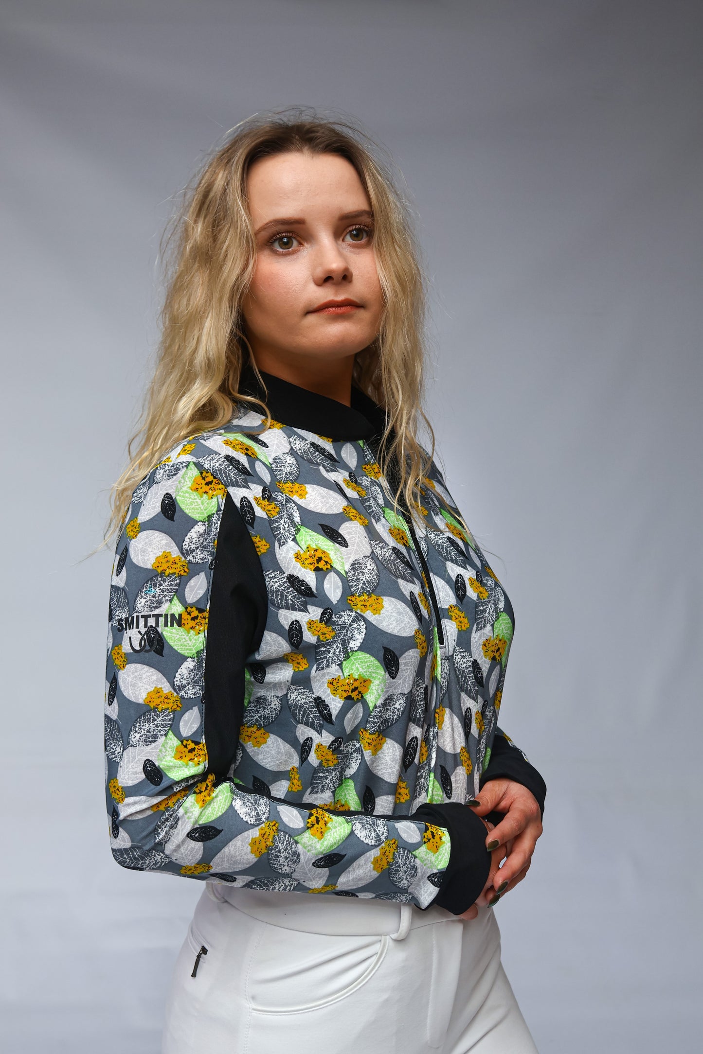 Smittin Base Layer x Grey & Green Leaves Imprint