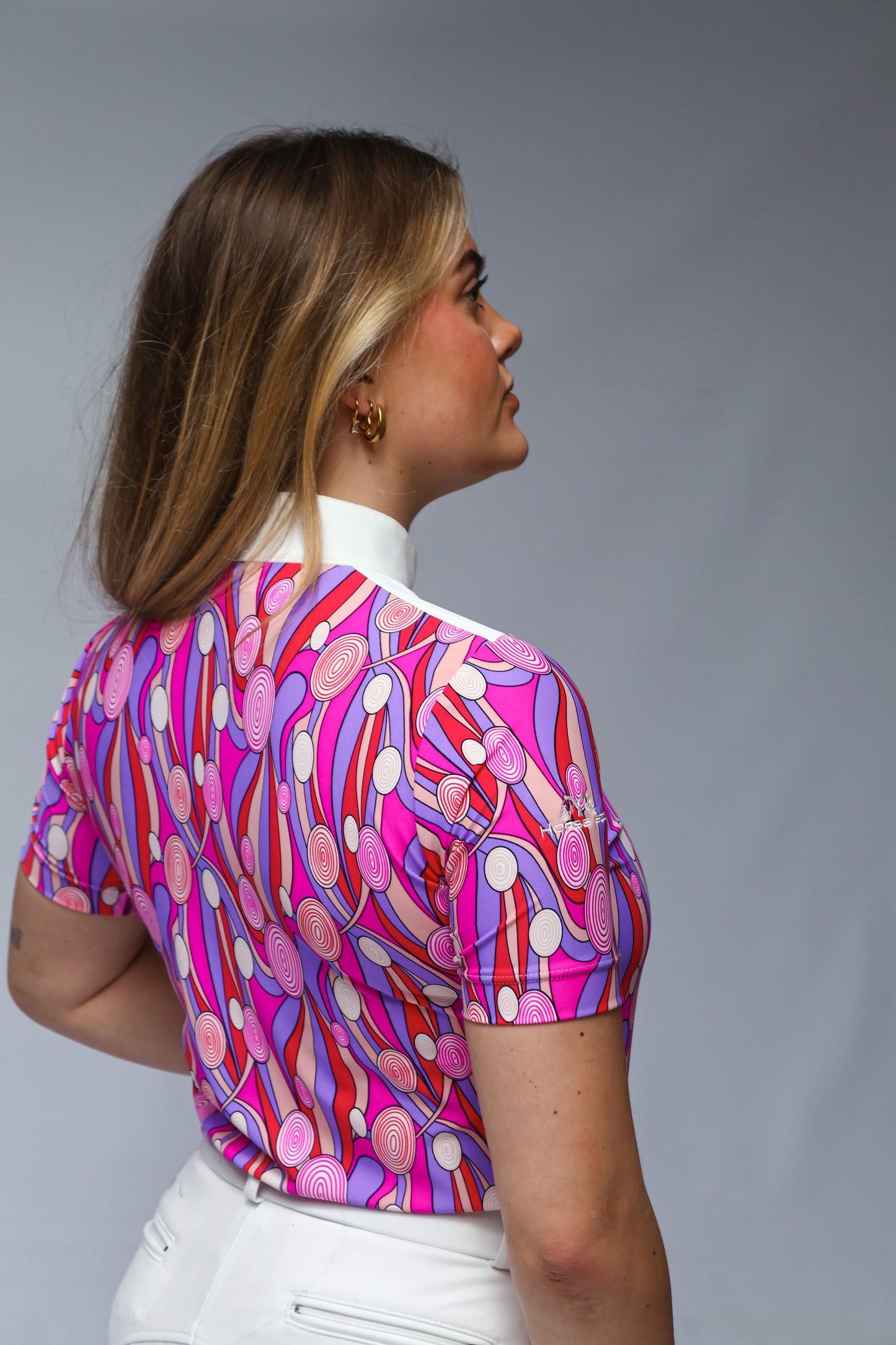 Horse ETC Show Shirt x White Fluent Print