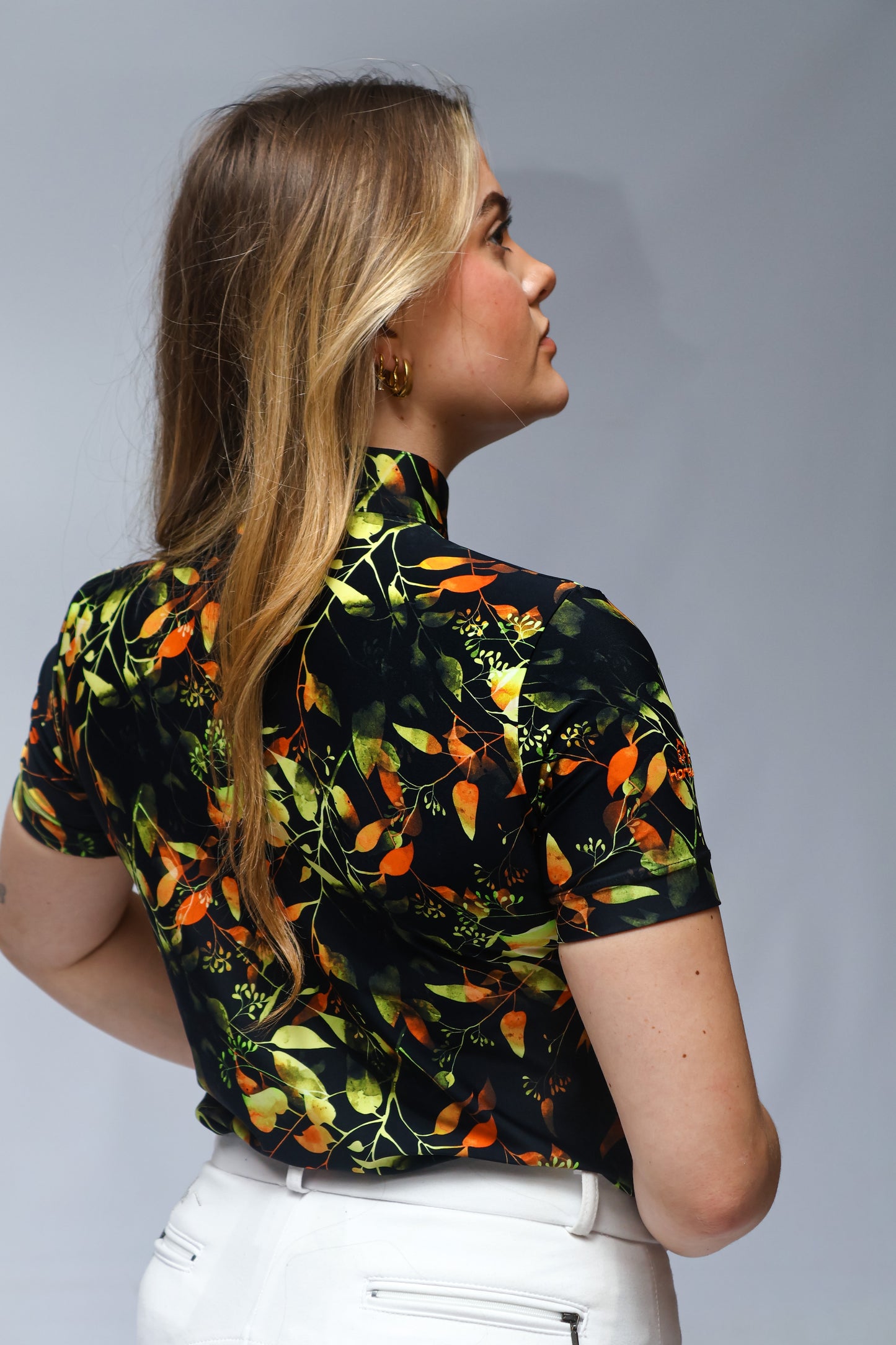 Horse ETC Base Layer x Green & Orange leaves Print