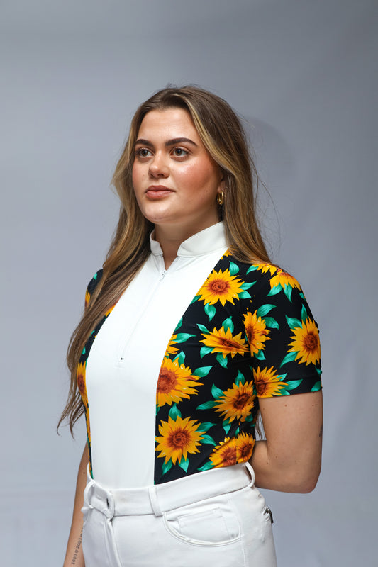 Horse ETC Show Shirt x White Fluent Print