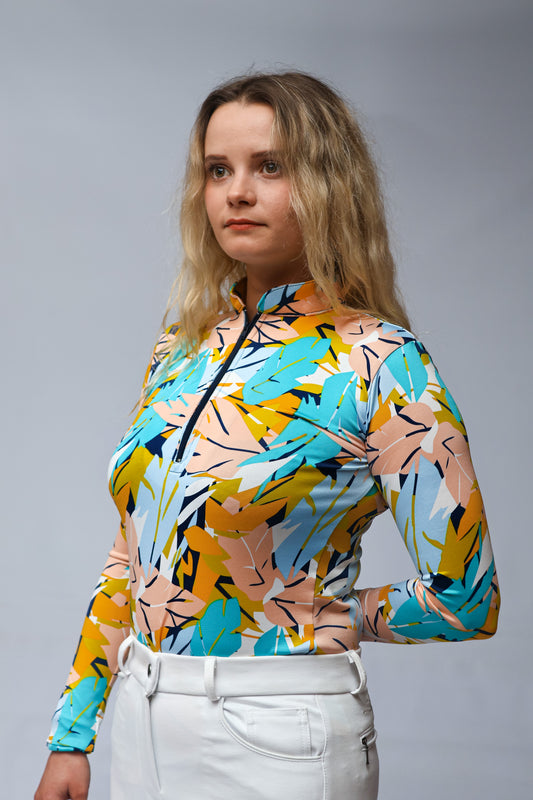 Smittin Base Layer Multicolor Leaves Print