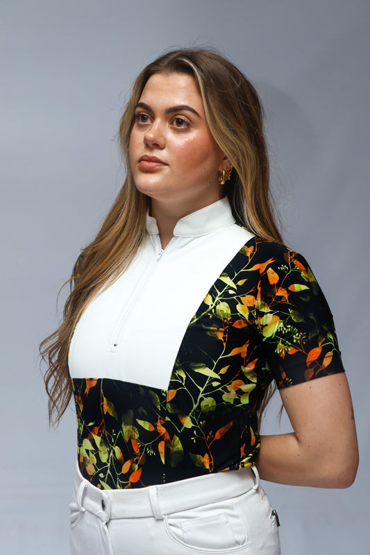 Horse ETC Show Shirt x White Rectangular Print