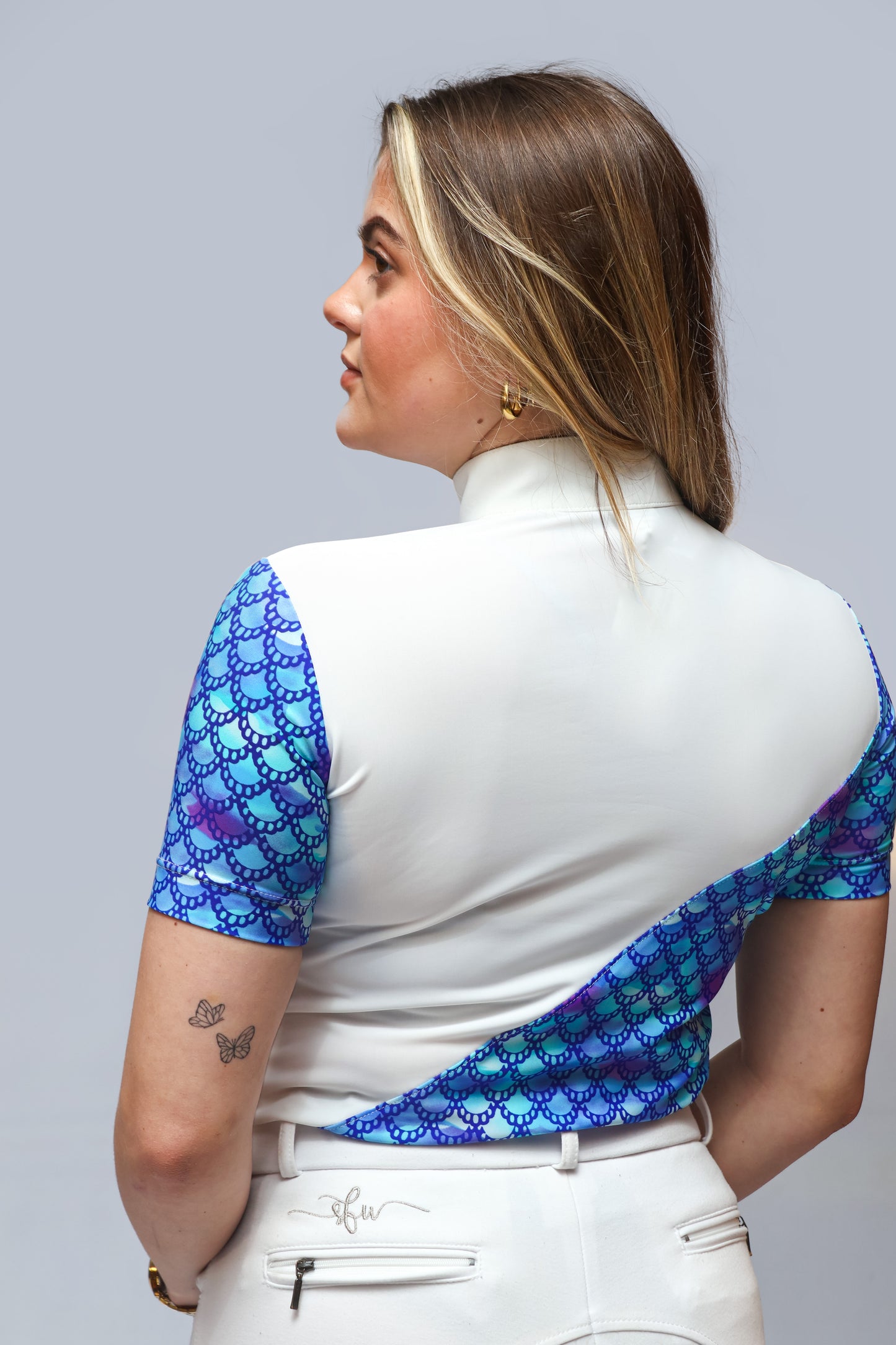 Horse ETC Show Shirt Mermaid x White Shaded Imprint