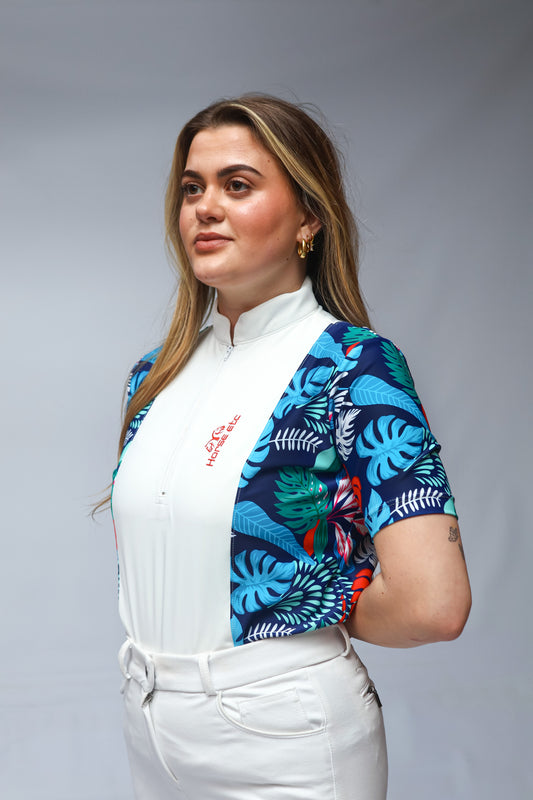 Horse ETC Show Shirt x White Fluent Print