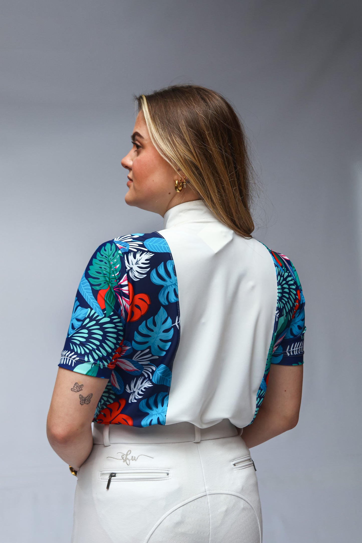 Horse ETC Show Shirt x White Fluent Print
