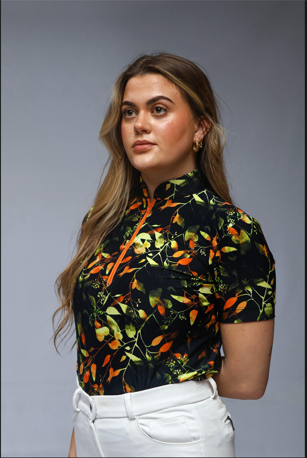 Horse ETC Base Layer x Green & Orange leaves Print